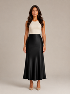 Pascaline - Satijnen Dames Maxi-rok Met Subtiele Glans