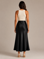Pascaline - Satijnen Dames Maxi-rok Met Subtiele Glans