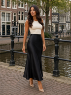 Pascaline - Satijnen Dames Maxi-rok Met Subtiele Glans