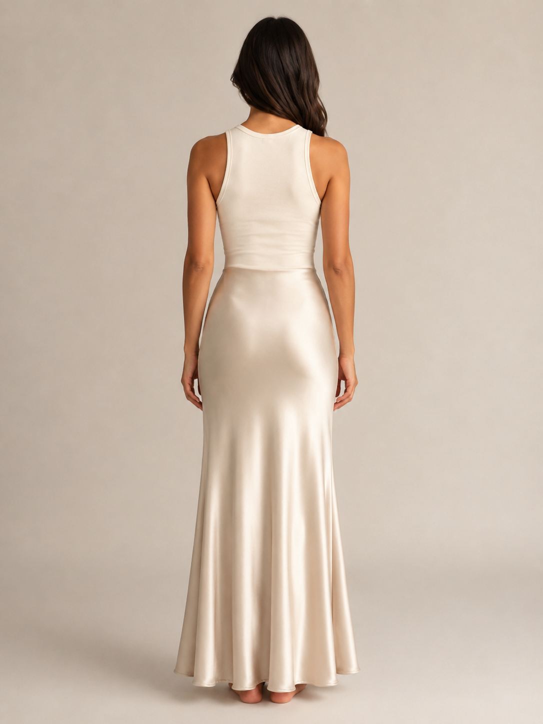 Pascaline - Satijnen Dames Maxi-rok Met Subtiele Glans