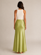 Pascaline - Satijnen Dames Maxi-rok Met Subtiele Glans