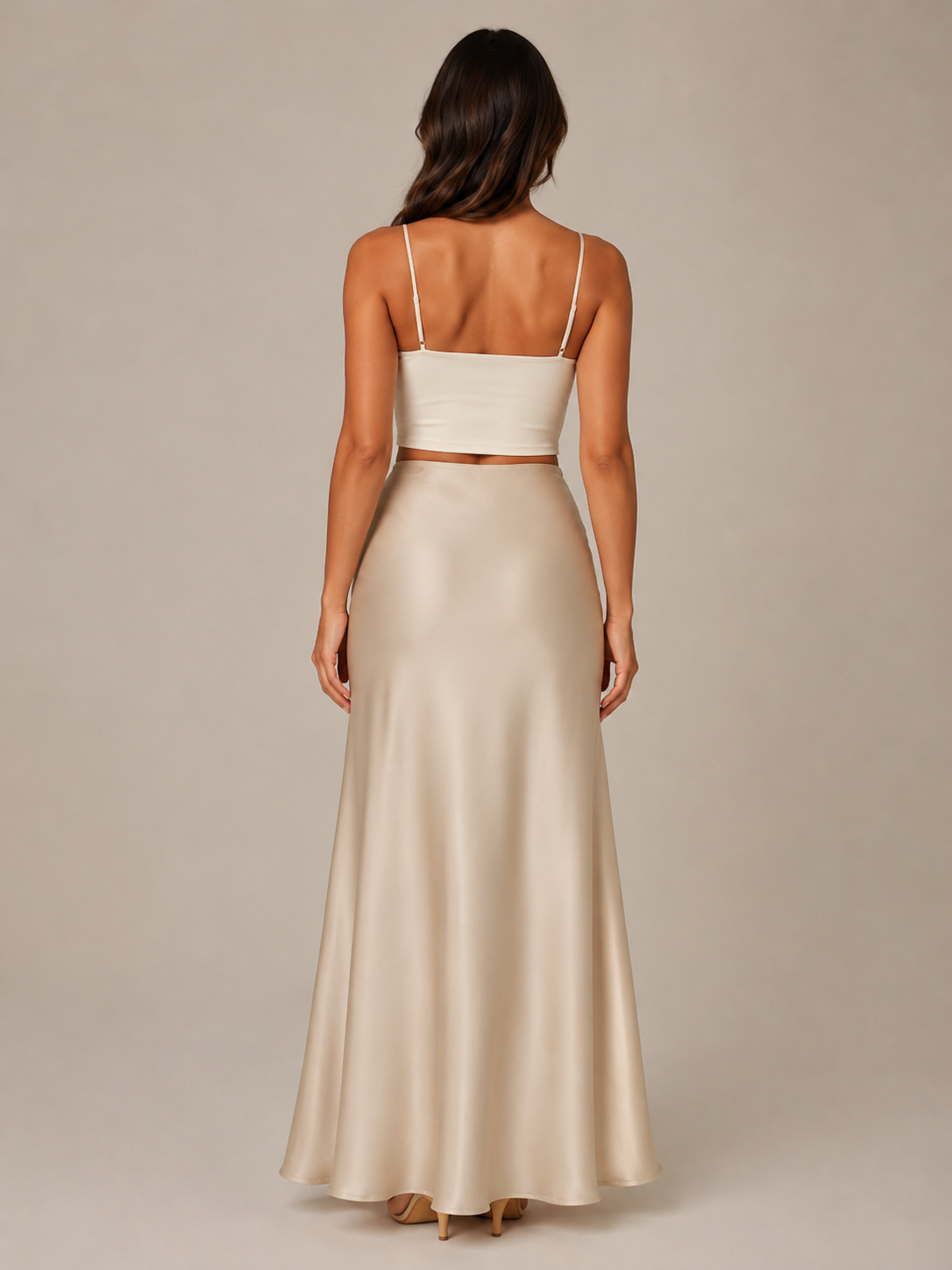 Pascaline - Satijnen Dames Maxi-rok Met Subtiele Glans