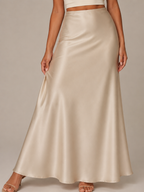 Pascaline - Satijnen Dames Maxi-rok Met Subtiele Glans