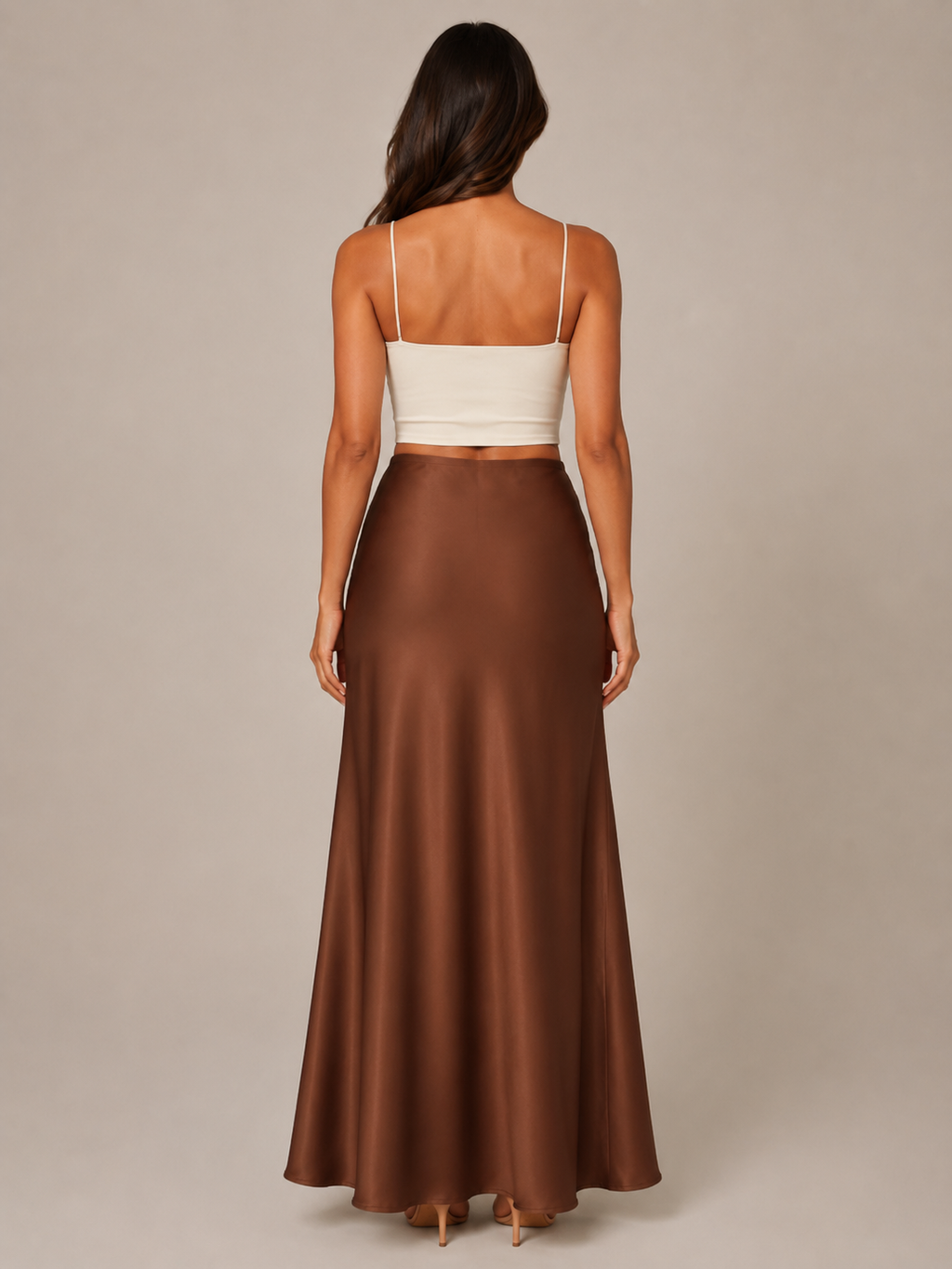 Pascaline - Satijnen Dames Maxi-rok Met Subtiele Glans
