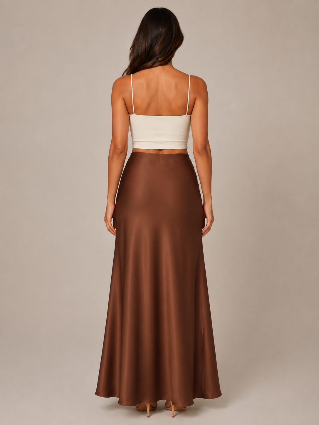 Pascaline - Satijnen Dames Maxi-rok Met Subtiele Glans