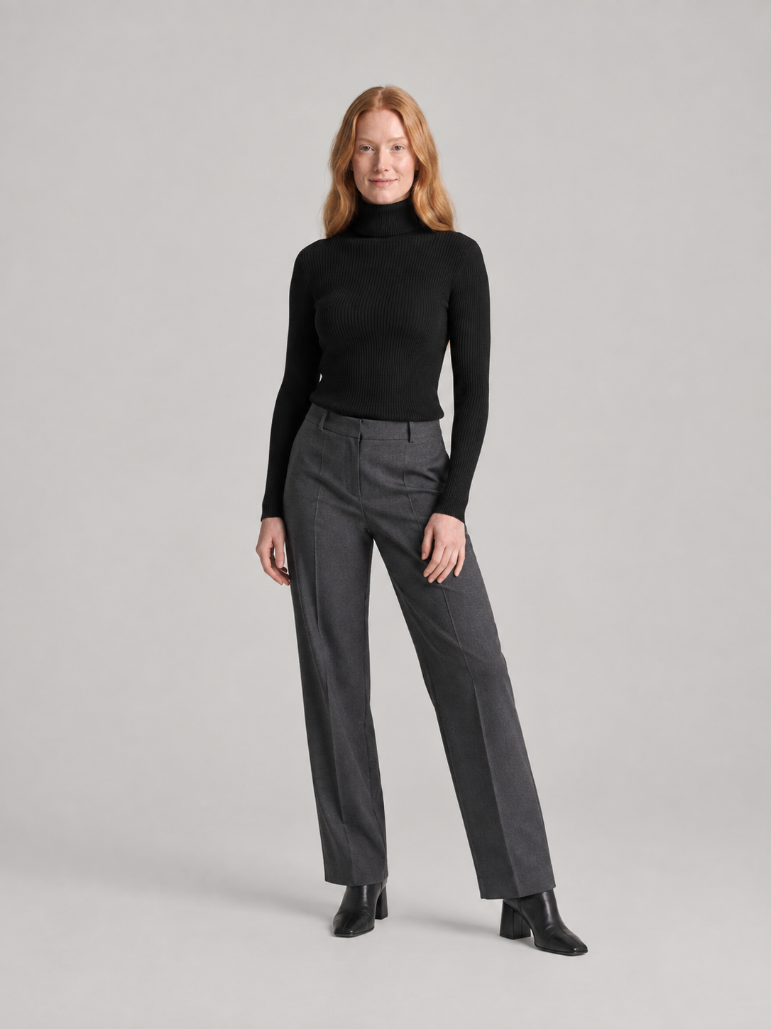 Ottavia - dames coltrui met hoge col en slim fit pasvorm