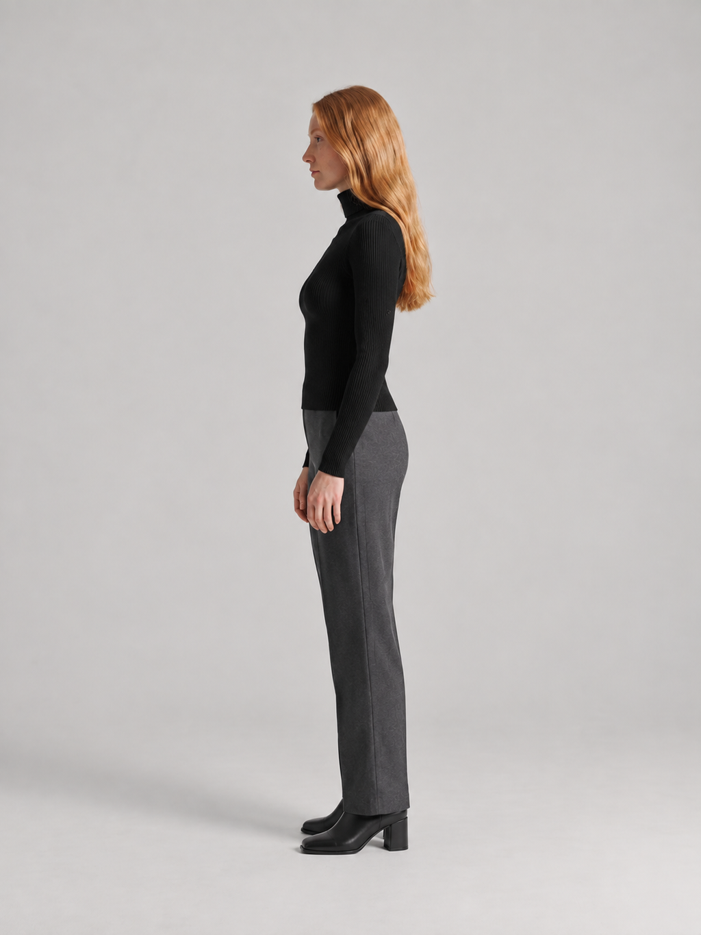Ottavia - dames coltrui met hoge col en slim fit pasvorm