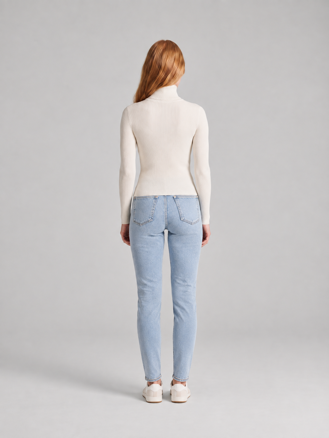 Ottavia - dames coltrui met hoge col en slim fit pasvorm