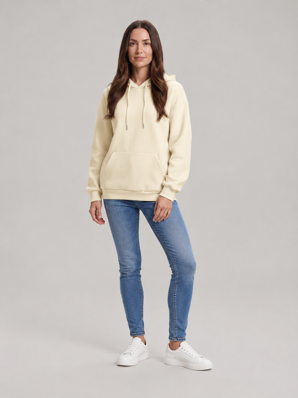 Rosalba - dames hoodie losvallend met capuchon en kangoeroezak