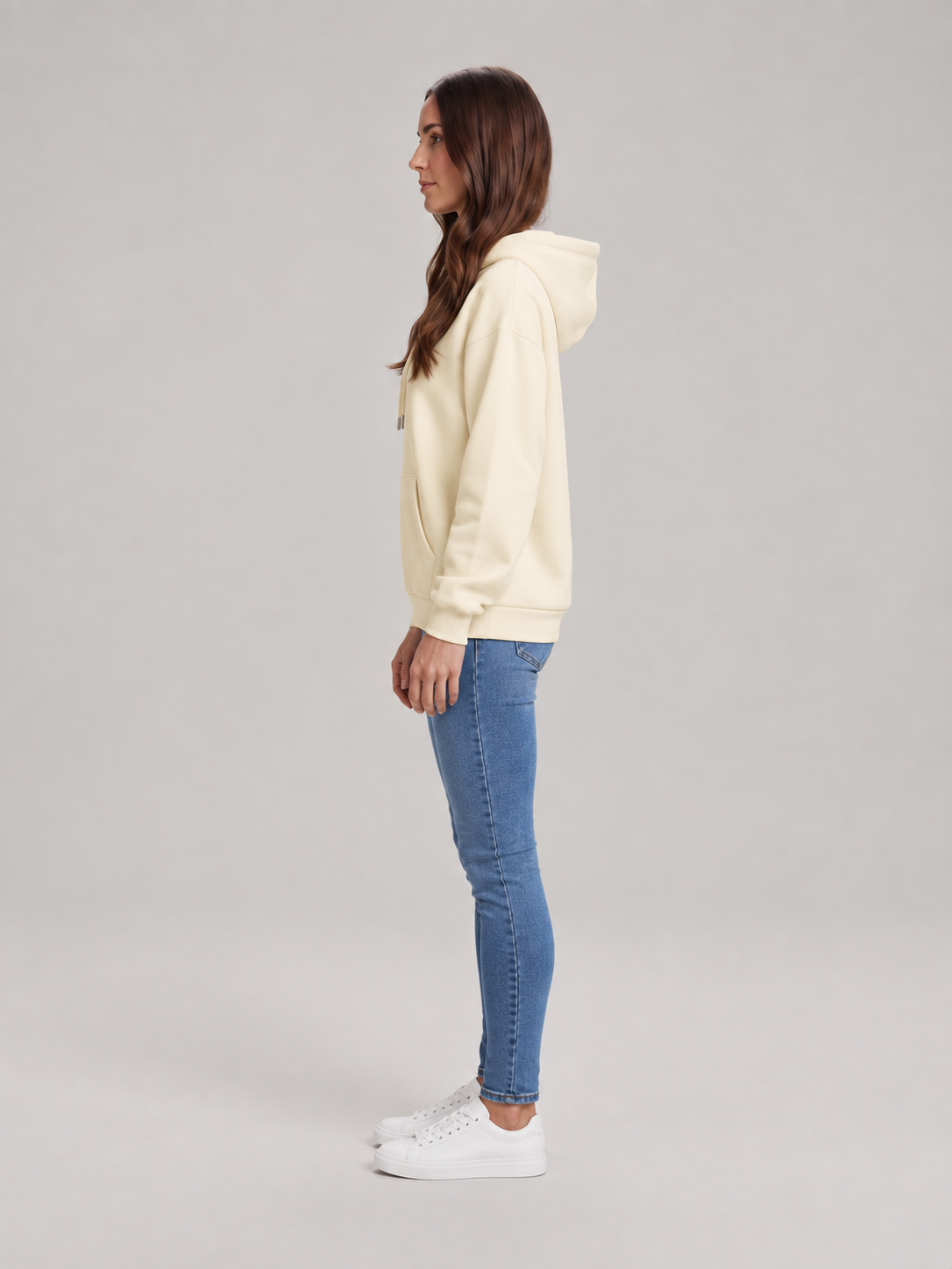 Rosalba - dames hoodie losvallend met capuchon en kangoeroezak