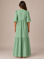 Roselle - Maxi-jurk Met V-hals En Print