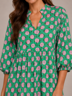 Roselle - Maxi-jurk Met V-hals En Print