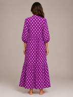 Roselle - Maxi-jurk Met V-hals En Print