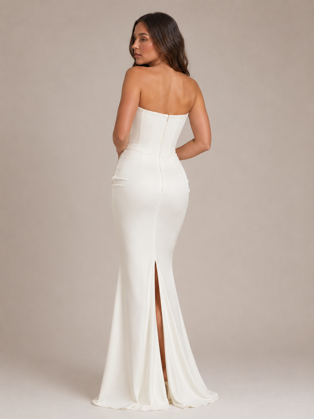 Rosalie - Strapless Maxi-jurk Met Aansluitende Pasvorm