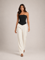 Rania - Dames Strapless Mesh Corset Top