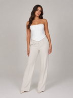 Rania - Dames Strapless Mesh Corset Top