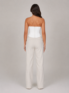 Rania - Dames Strapless Mesh Corset Top