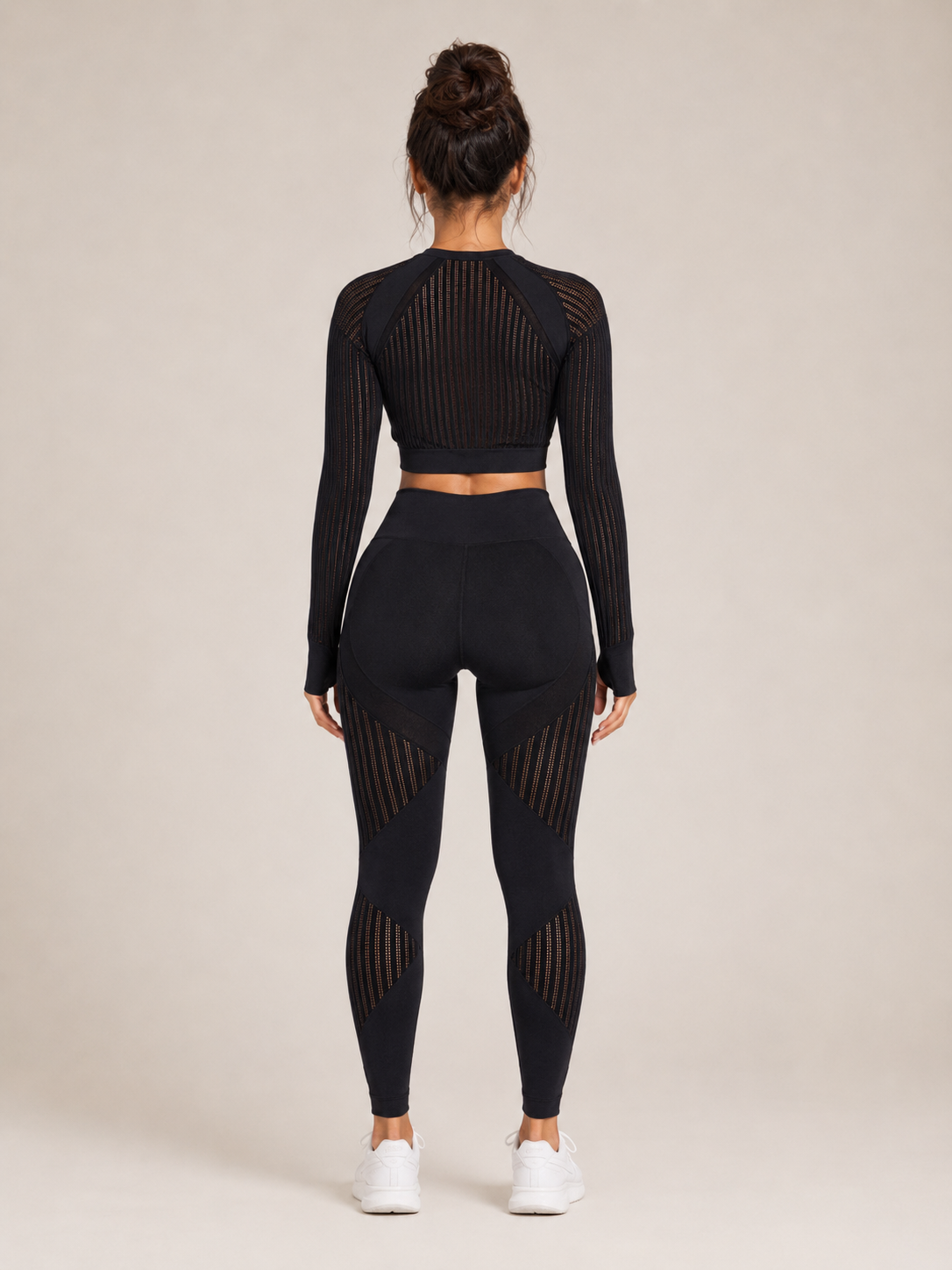 Raline - Tweedelige Dames Yogaset Met Lange Mouwen En High-waist Legging
