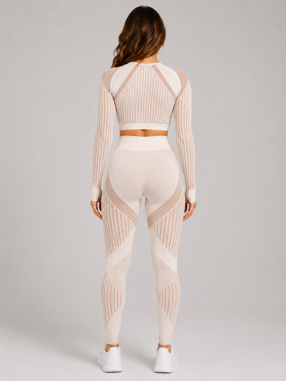 Raline - Tweedelige Dames Yogaset Met Lange Mouwen En High-waist Legging
