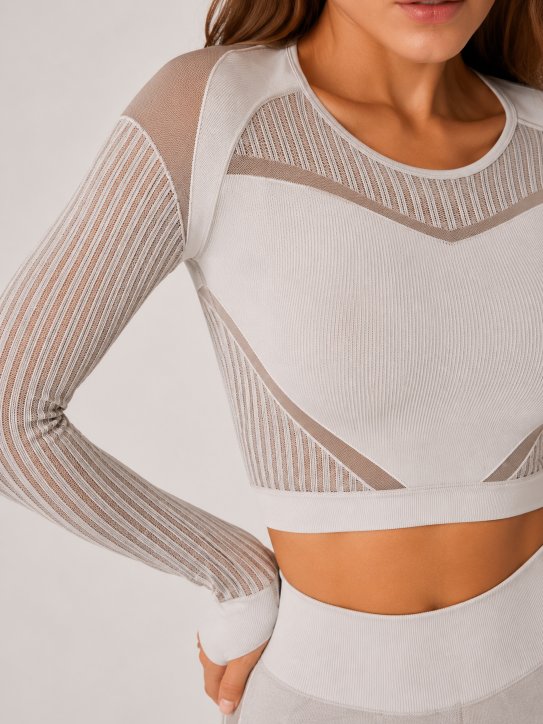 Raline - Tweedelige Dames Yogaset Met Lange Mouwen En High-waist Legging
