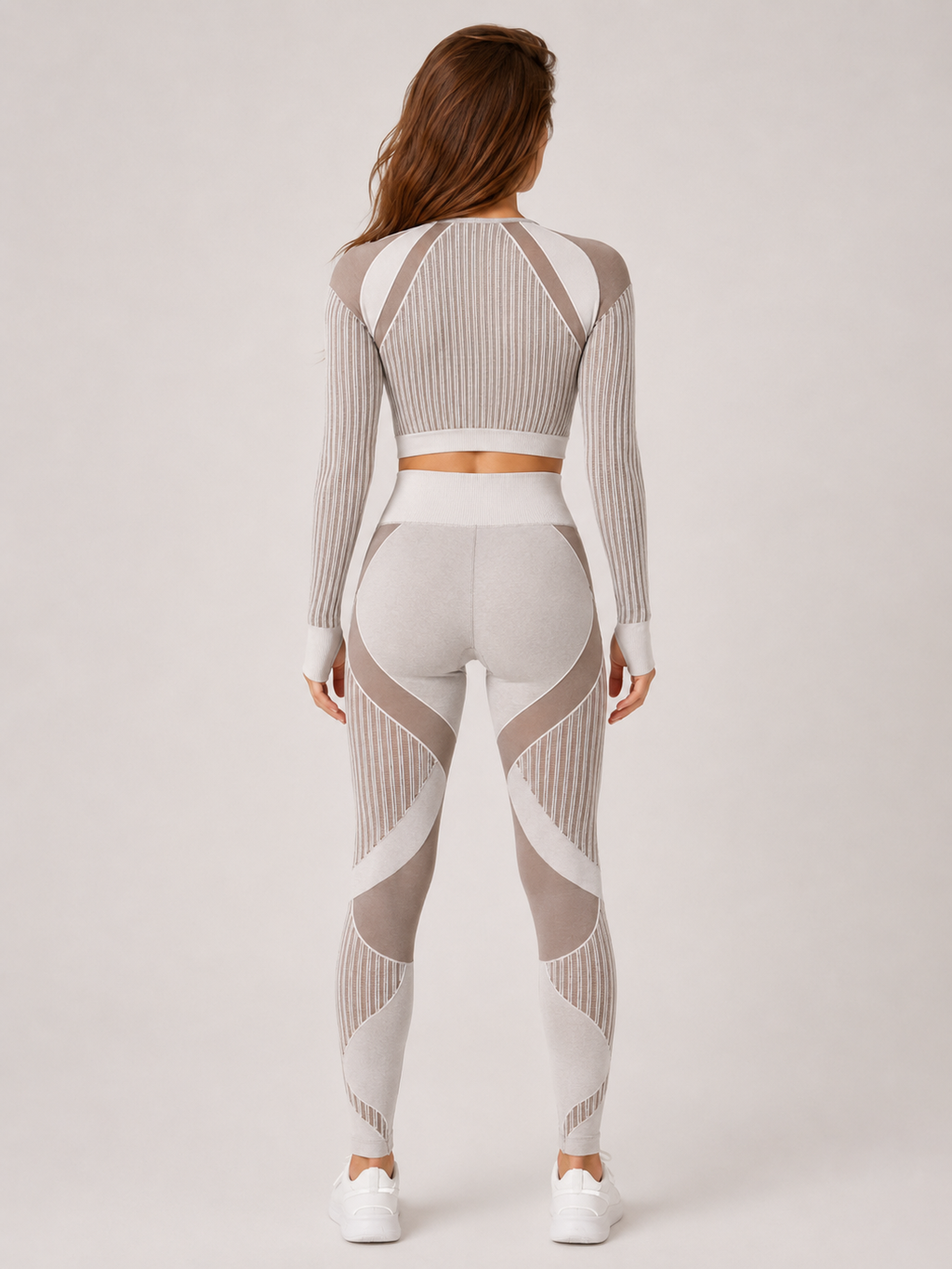 Raline - Tweedelige Dames Yogaset Met Lange Mouwen En High-waist Legging
