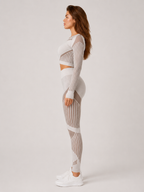 Raline - Tweedelige Dames Yogaset Met Lange Mouwen En High-waist Legging