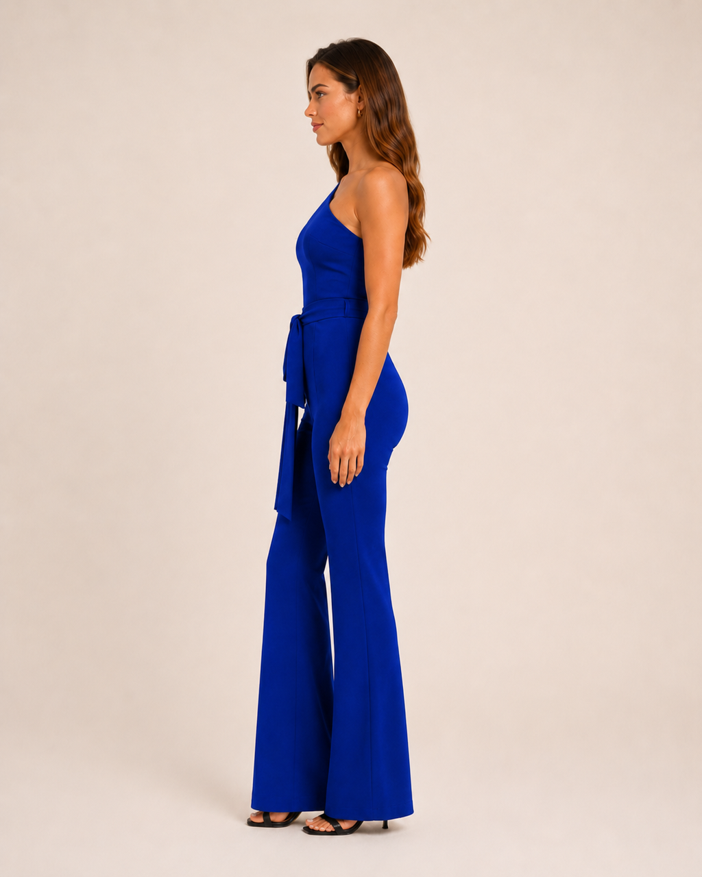 Giselore - Dames Jumpsuit Met Hoge Taille En Riem