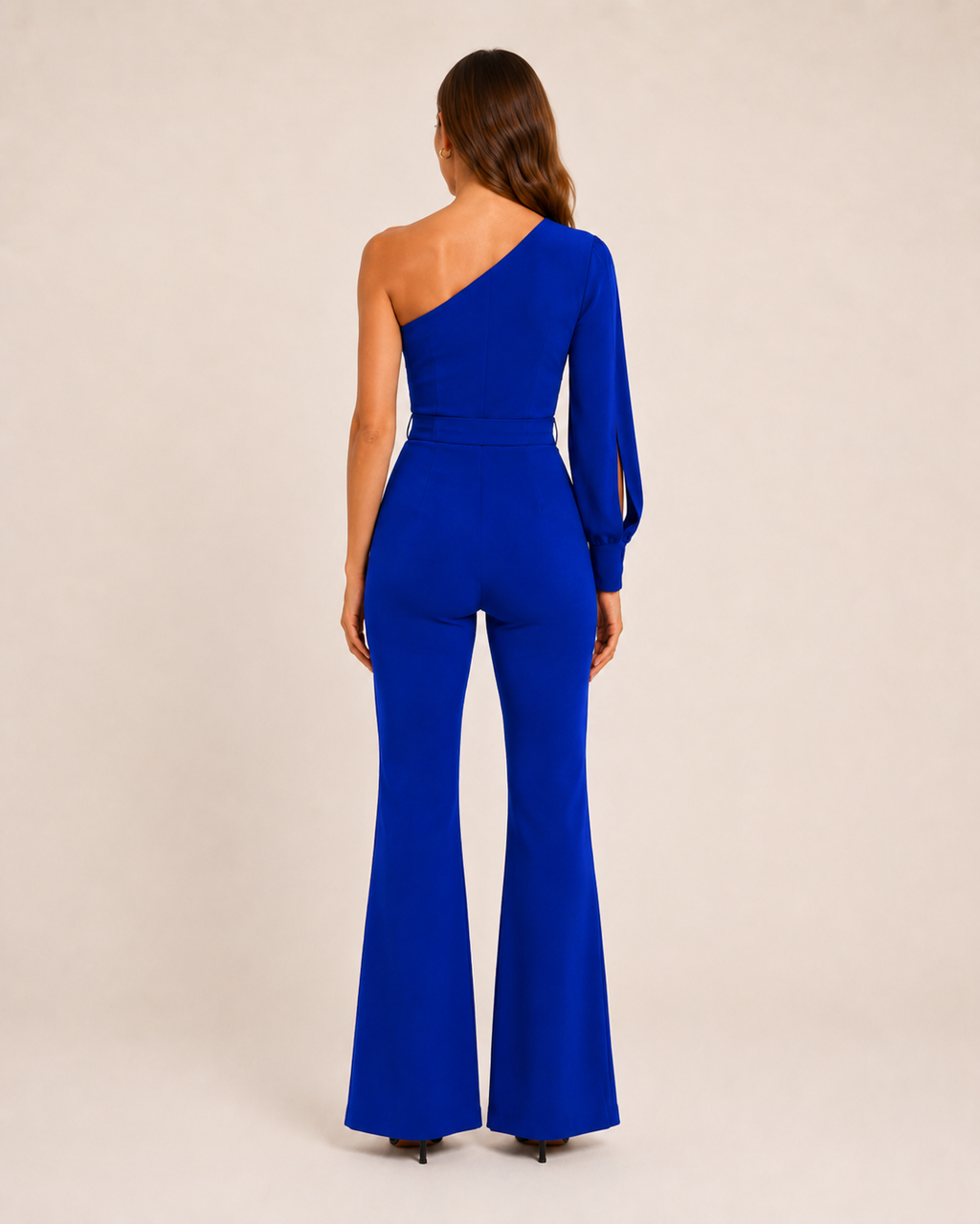 Giselore - Dames Jumpsuit Met Hoge Taille En Riem