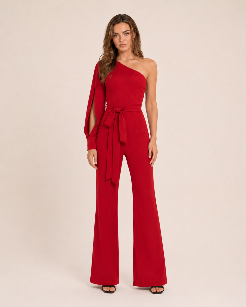 Giselore - Dames Jumpsuit Met Hoge Taille En Riem