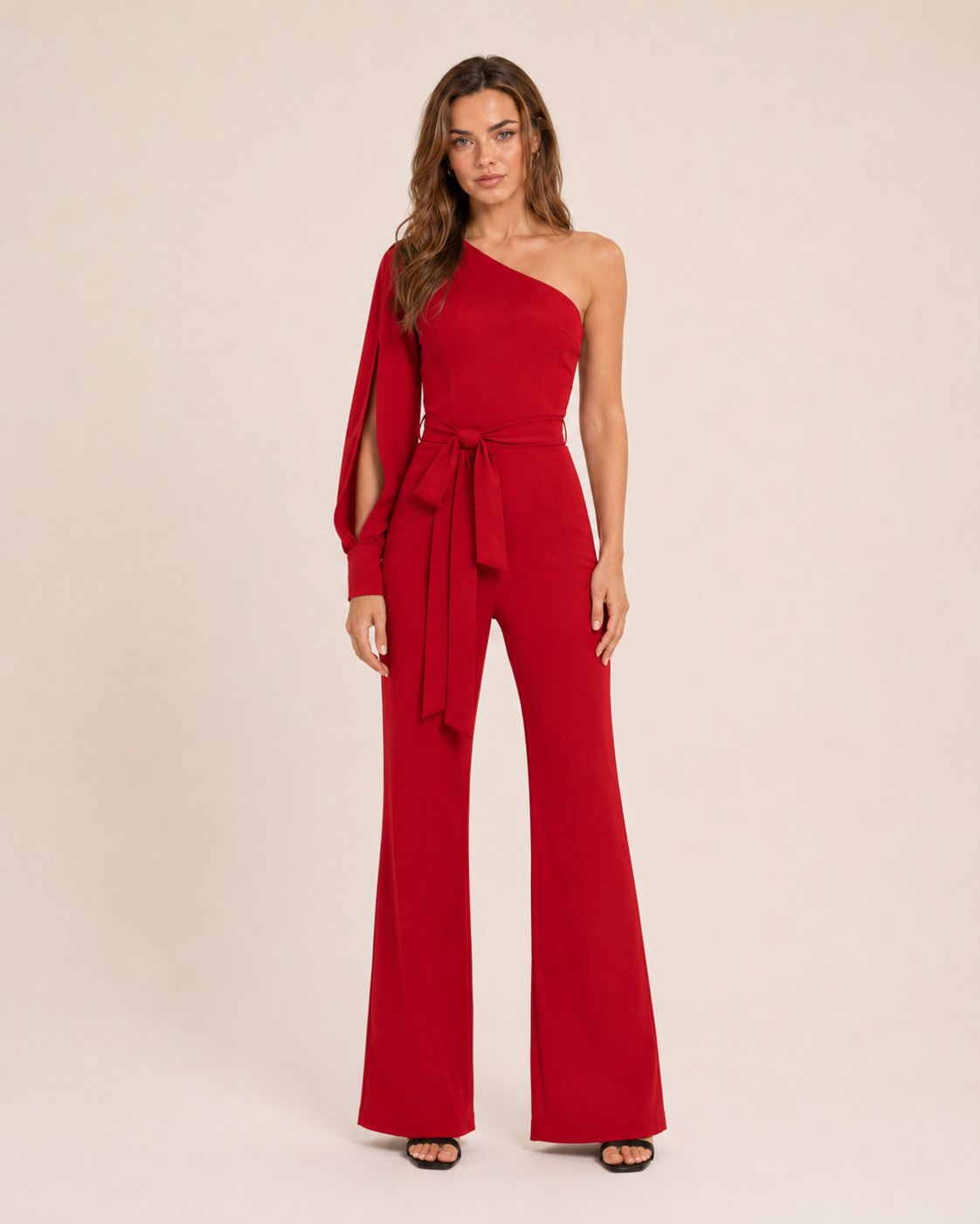 Giselore - Dames Jumpsuit Met Hoge Taille En Riem