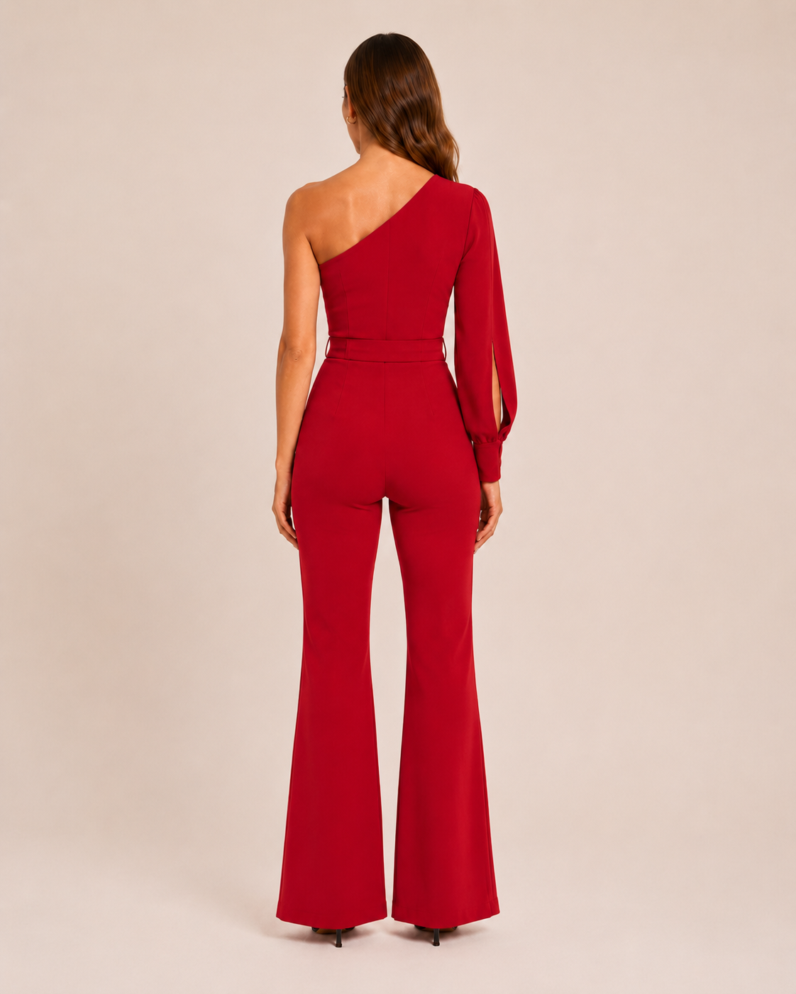 Giselore - Dames Jumpsuit Met Hoge Taille En Riem