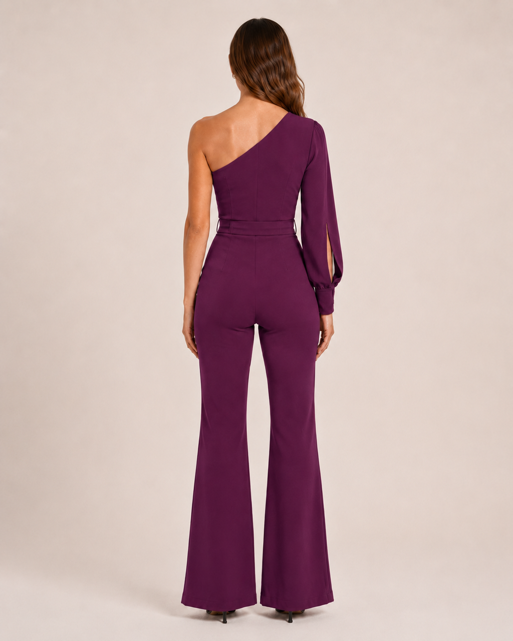Giselore - Dames Jumpsuit Met Hoge Taille En Riem
