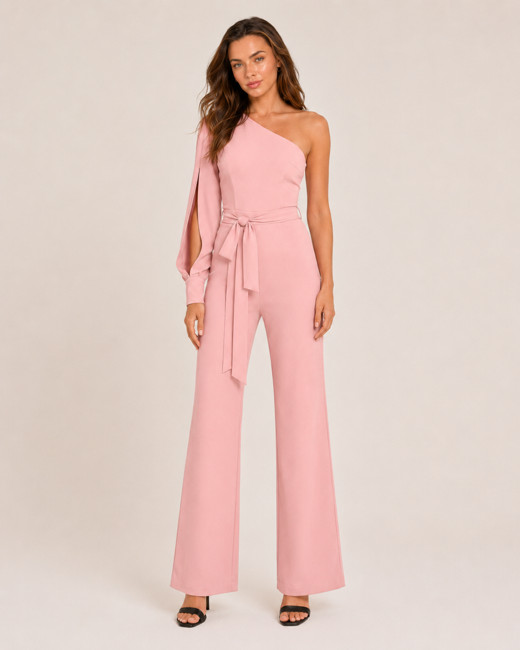 Giselore - Dames Jumpsuit Met Hoge Taille En Riem
