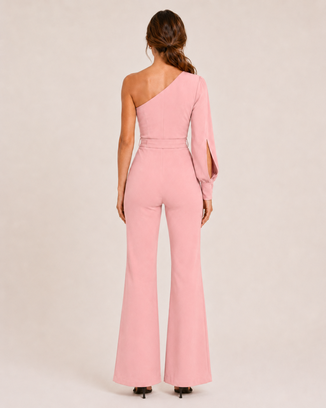 Giselore - Dames Jumpsuit Met Hoge Taille En Riem