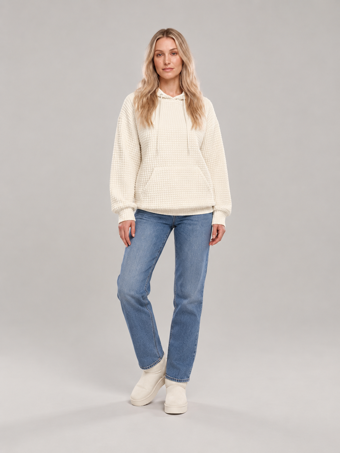 Dorina - dames hoodie met lange mouwen en losvallende pasvorm