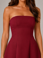 Rafaela - Strapless Mini-jurk Met A-lijn Rok