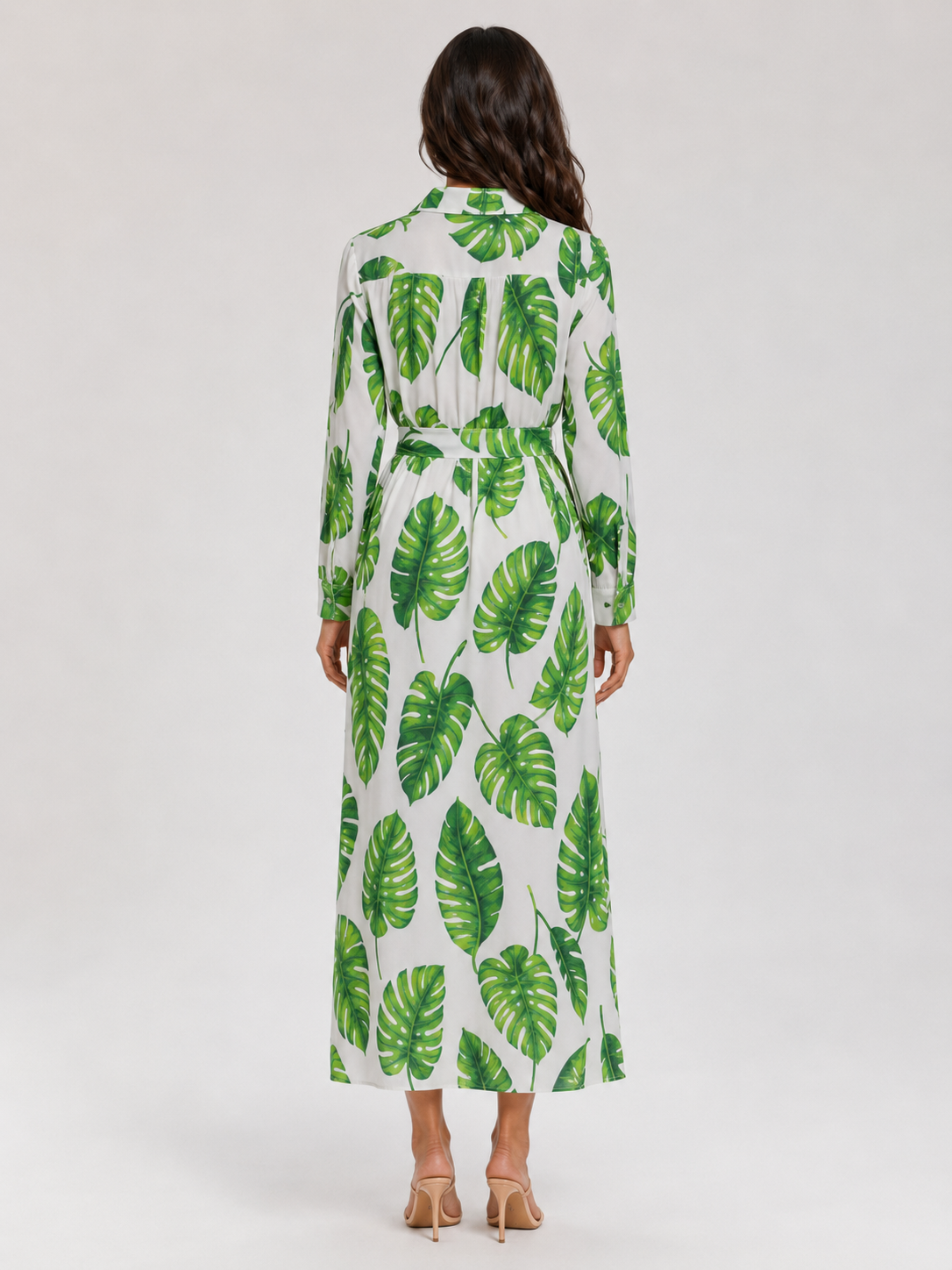 Ramona - Maxi-jurk Met Print En Tailleceintuur