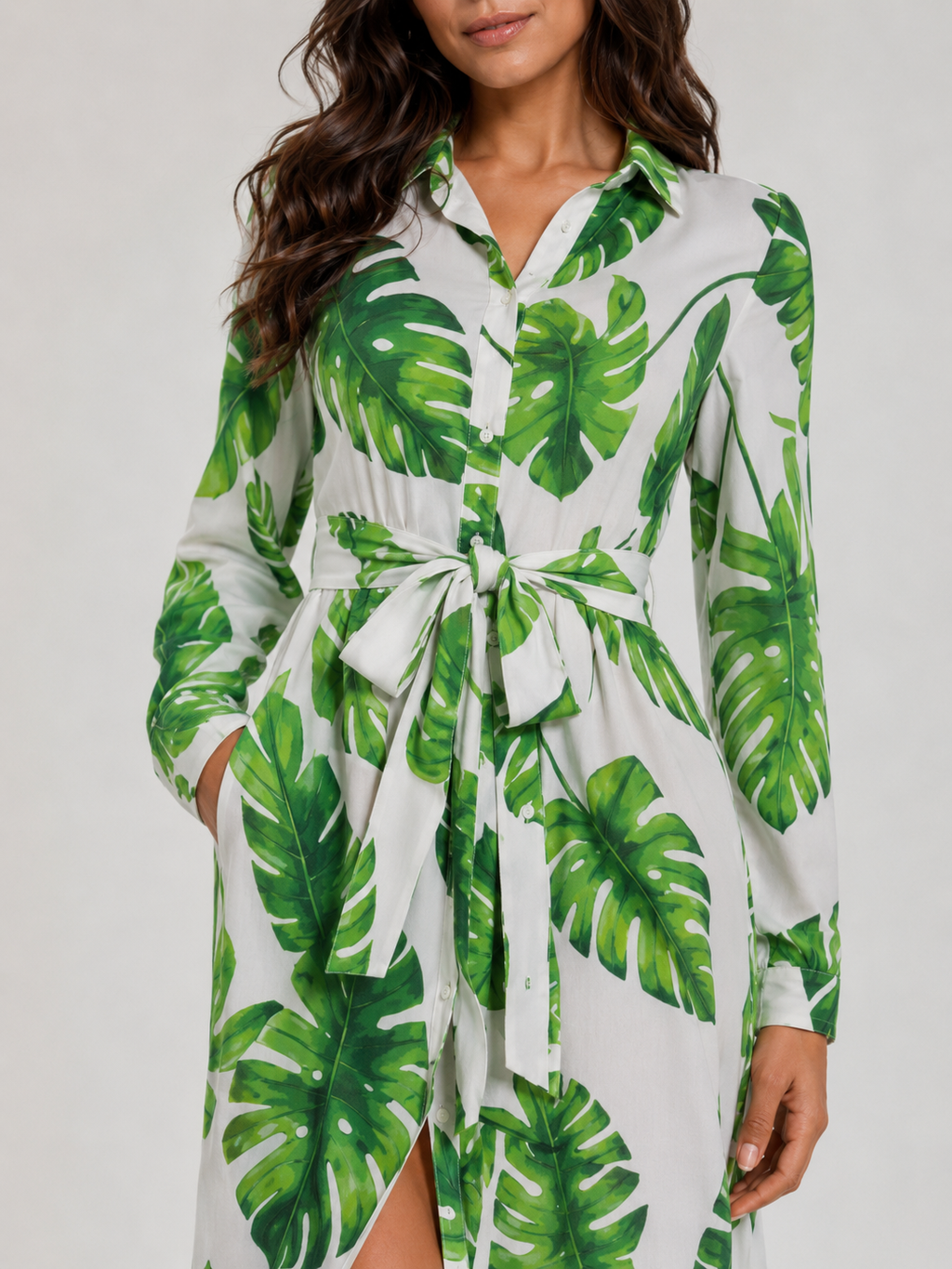 Ramona - Maxi-jurk Met Print En Tailleceintuur