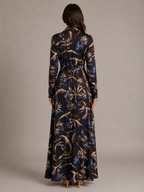 Ramona - Maxi-jurk Met Print En Tailleceintuur