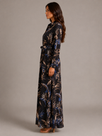 Ramona - Maxi-jurk Met Print En Tailleceintuur