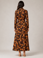 Ramona - Maxi-jurk Met Print En Tailleceintuur