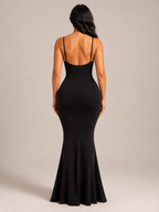 Renée - Dames Maxi-jurk Met Spaghettibandjes En Slim Fit