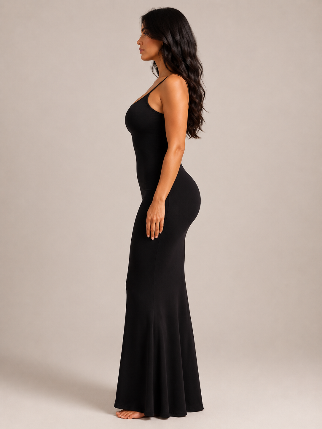 Renée - Dames Maxi-jurk Met Spaghettibandjes En Slim Fit