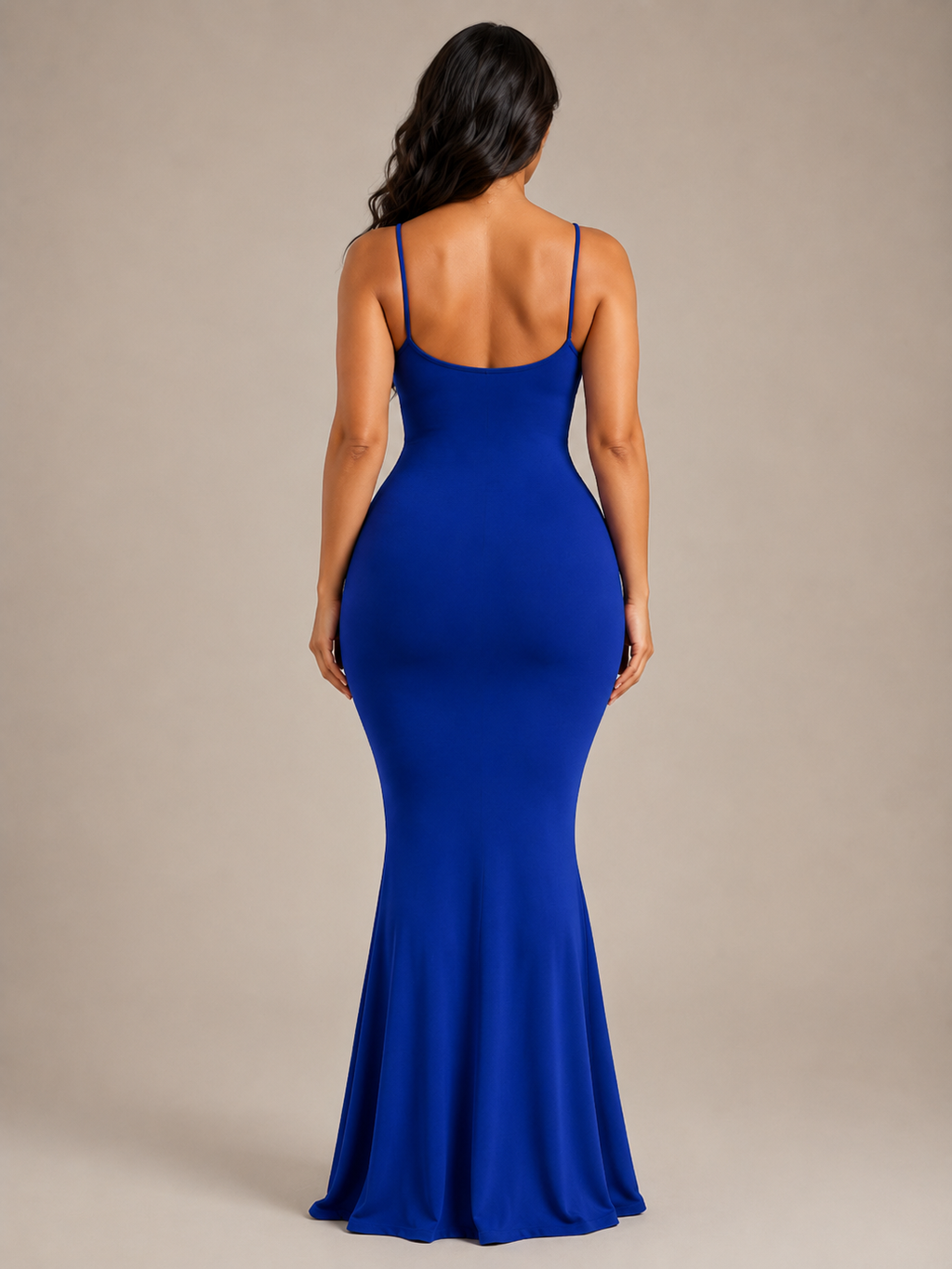 Renée - Dames Maxi-jurk Met Spaghettibandjes En Slim Fit