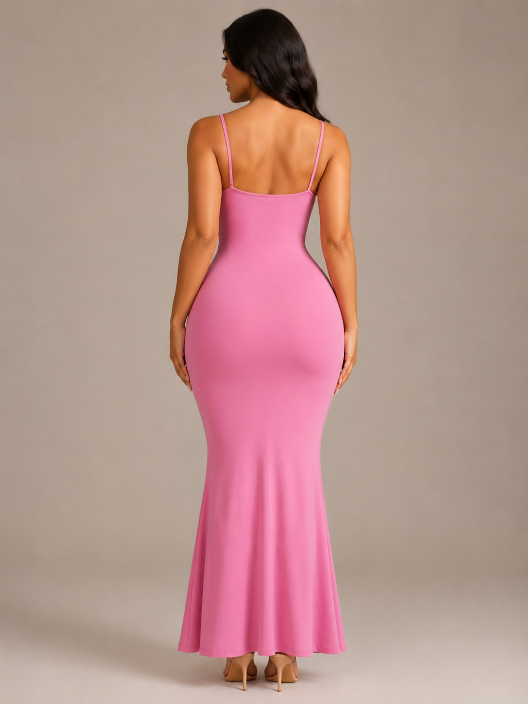Renée - Dames Maxi-jurk Met Spaghettibandjes En Slim Fit