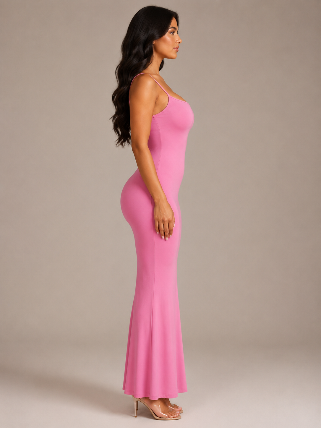 Renée - Dames Maxi-jurk Met Spaghettibandjes En Slim Fit