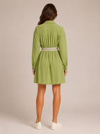 Rianne - Dames Midi-overhemdjurk Met Elastische Taille