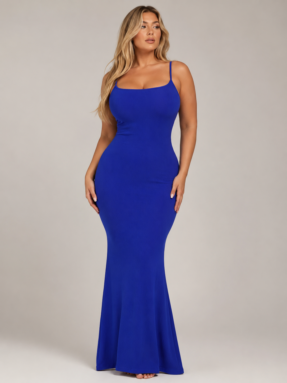 Roxira - Dames Shapewear Maxi-jurk Met Spaghettibandjes
