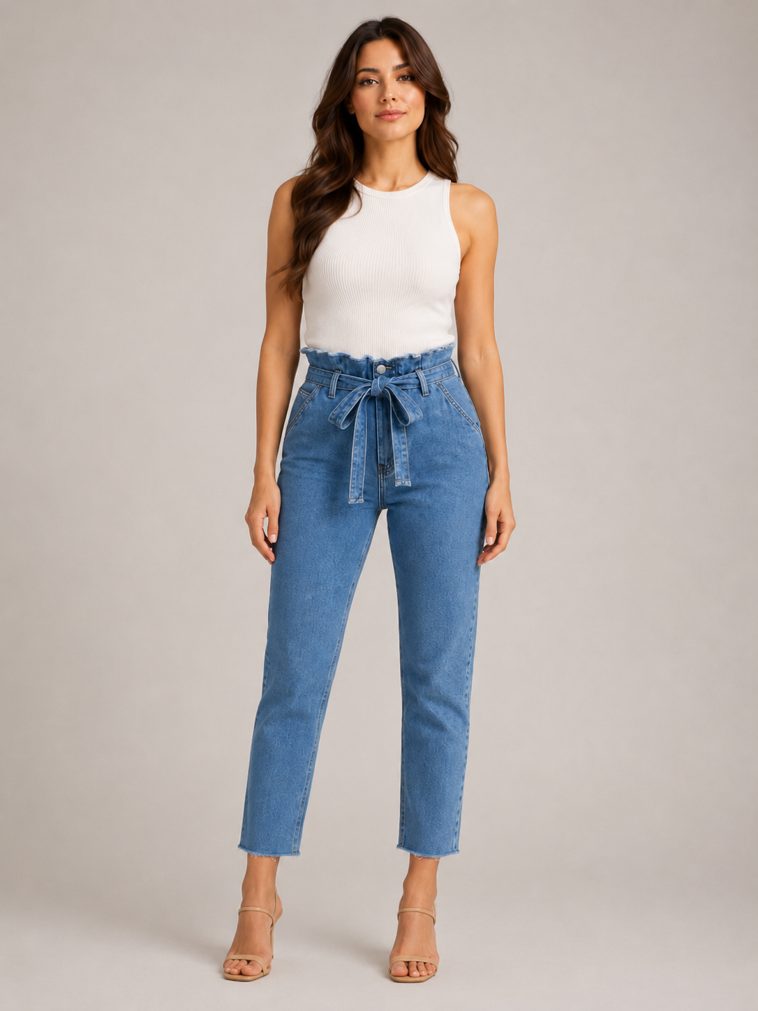 Ravina - Dames High-waist Skinny Jeans Met Donkere Wassing