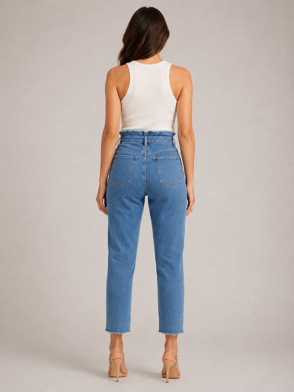 Ravina - Dames High-waist Skinny Jeans Met Donkere Wassing